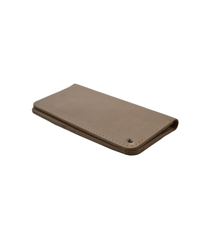 Causal Bifold Long Leather Clutch Women Tan