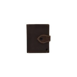 Classic-Retro-Trifold-Button-Leather-Wallet-Dark-Brown01-A