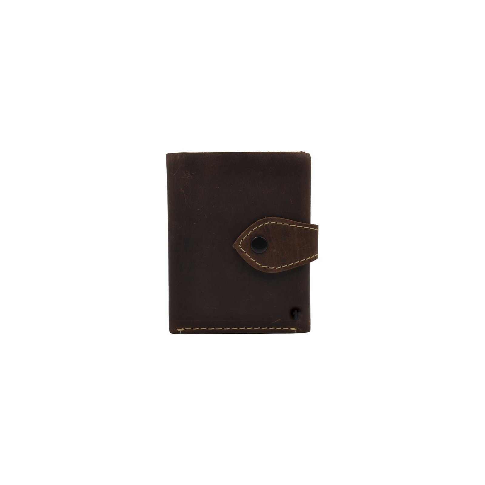 Classic-Retro-Trifold-Button-Leather-Wallet-Dark-Brown01-A