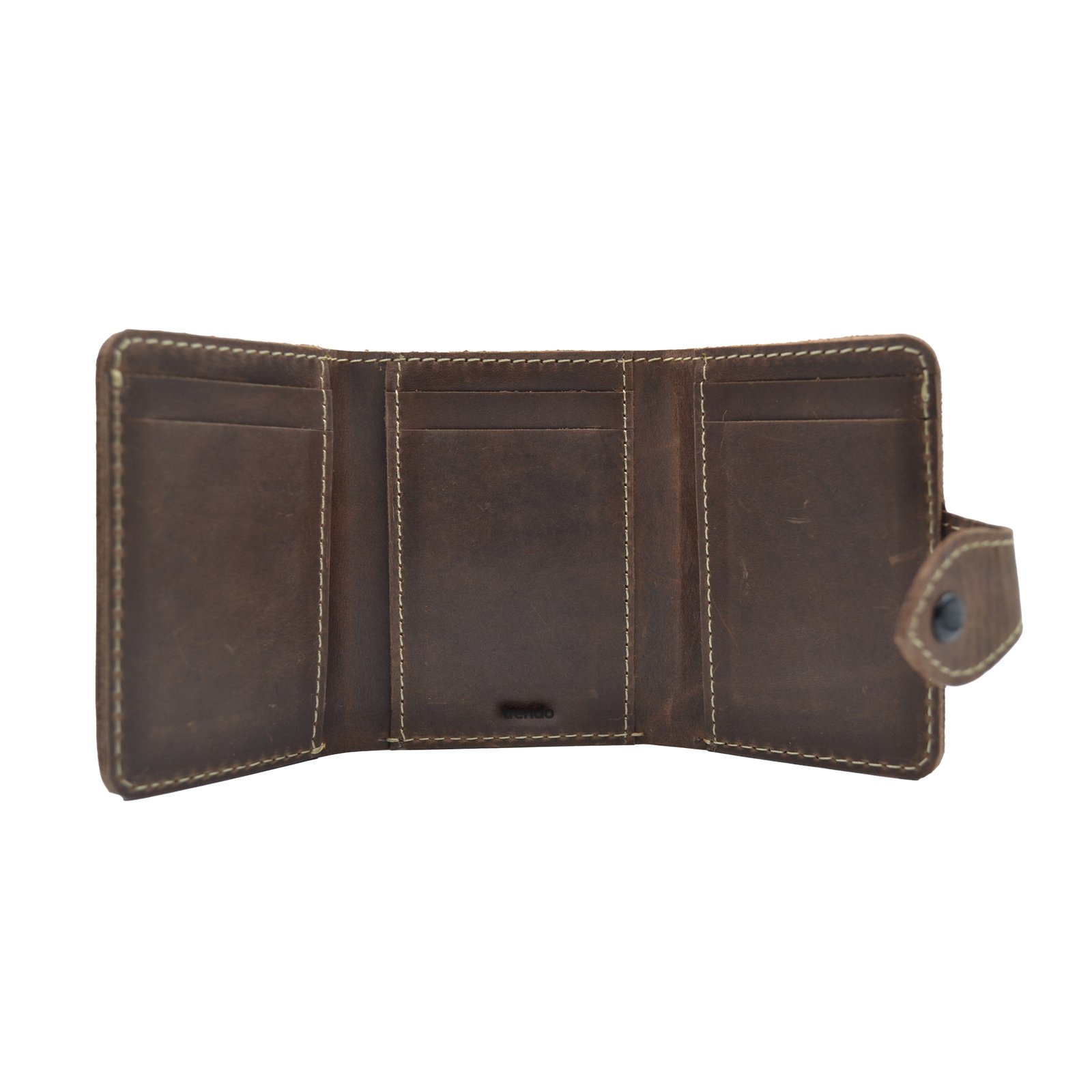 Classic-Retro-Trifold-Button-Leather-Wallet-Dark-Brown01-C