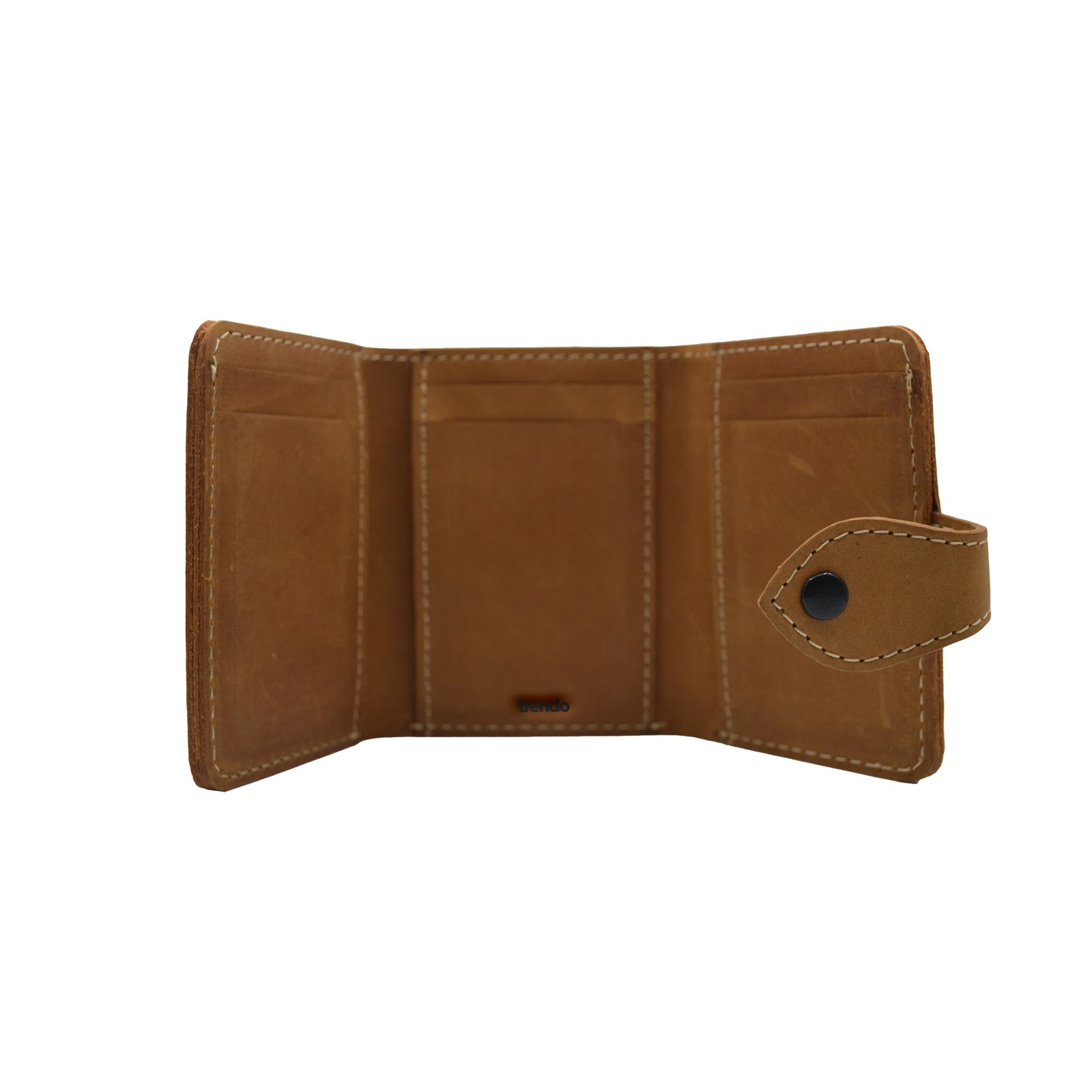 Classic-Retro-Trifold-Button-Leather-Wallet-Dark-Camel01-C