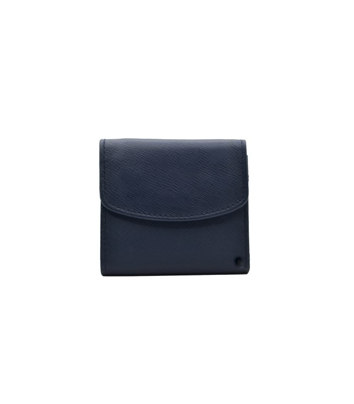 Luxe Mini Leather Wallet Blue