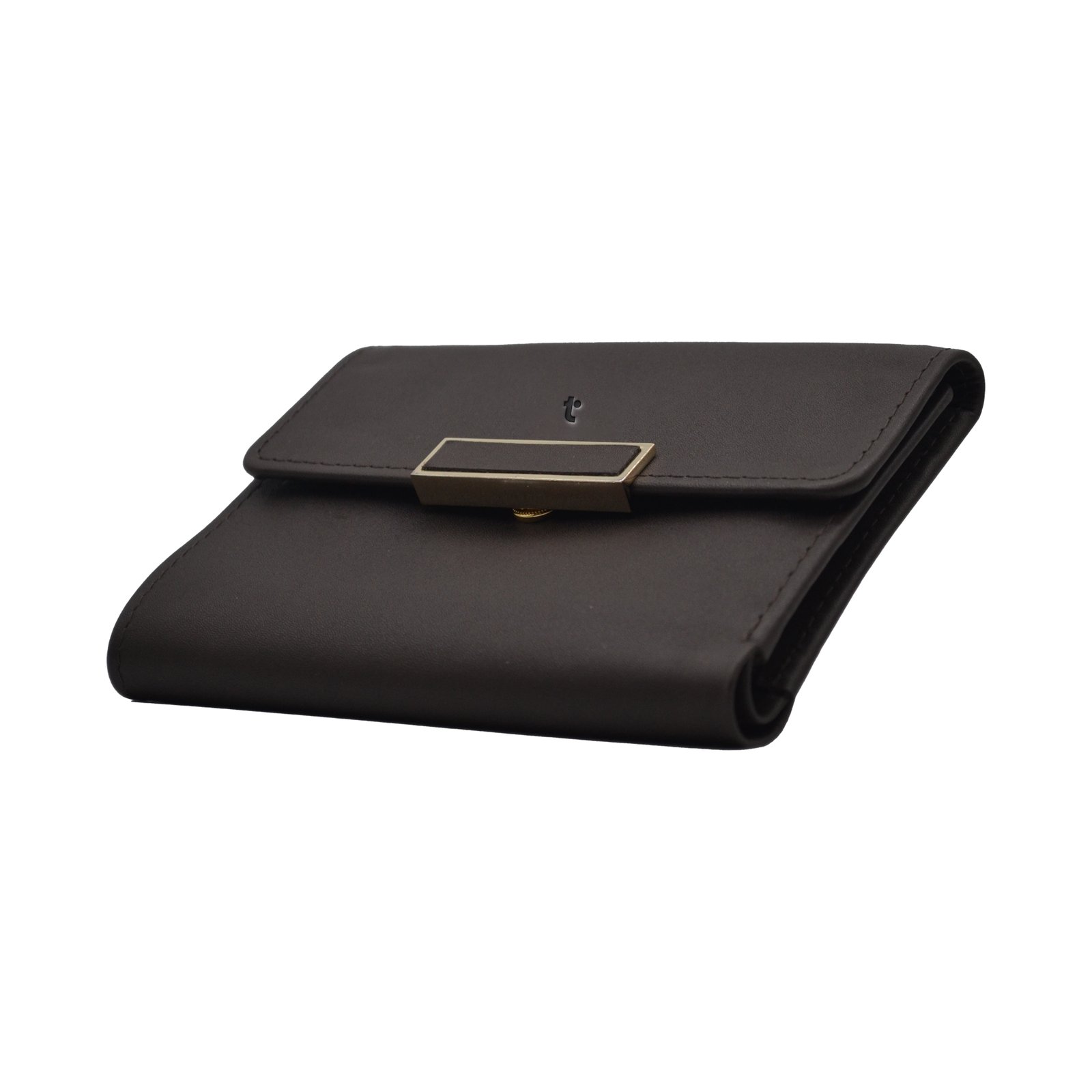 Minimal-Triflod-Button-Wallet-Brown-A
