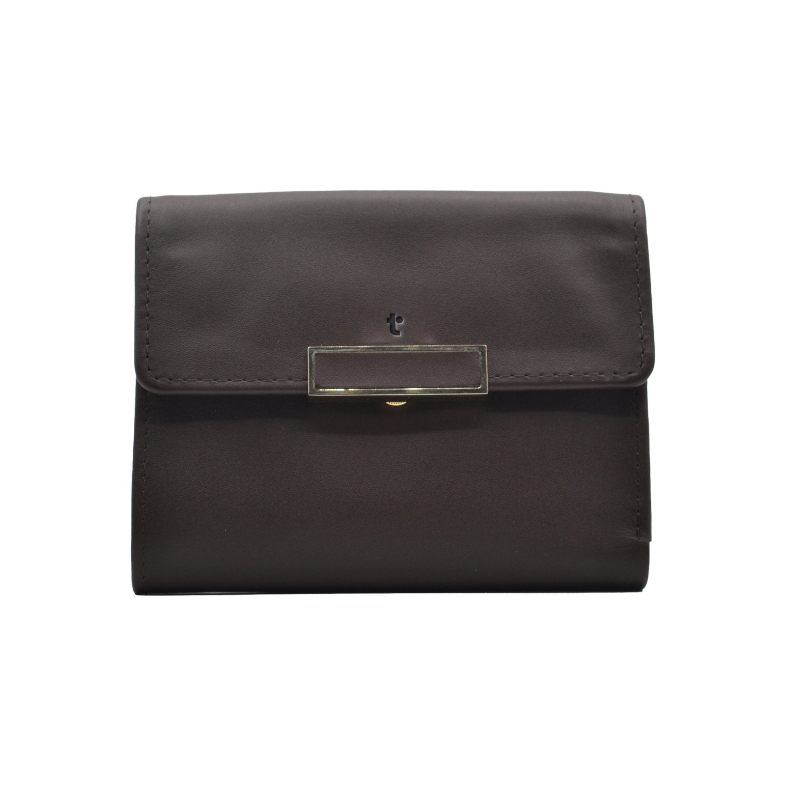 Minimal-Triflod-Button-Wallet-Brown-B