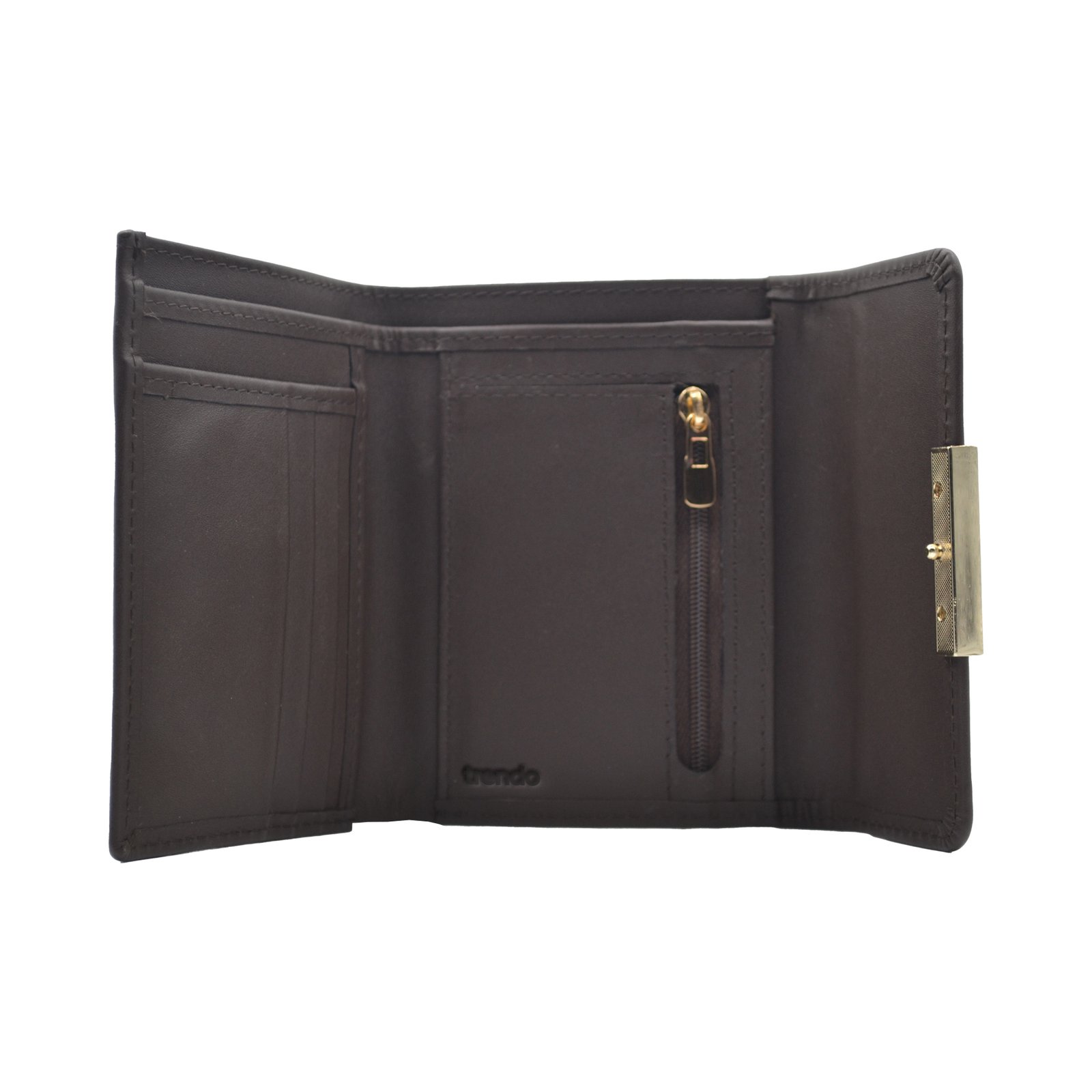 Minimal-Triflod-Button-Wallet-Brown-C